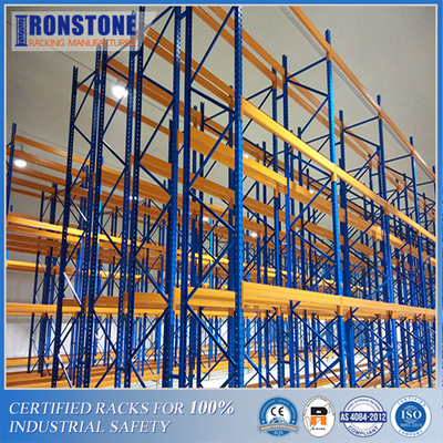 50% tính chọn lọc Giá lưu trữ pallet kim loại sâu đôi với xe nâng đặc biệt