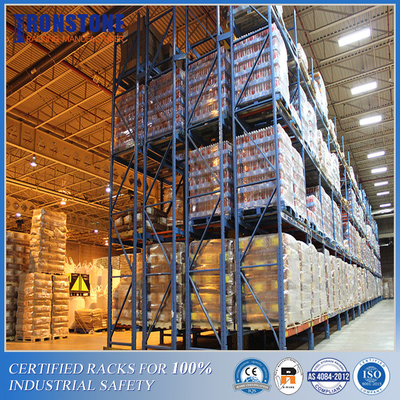 Giá đỡ Pallet hợp nhất bằng kim loại sâu đôi với hàng tồn kho kép
