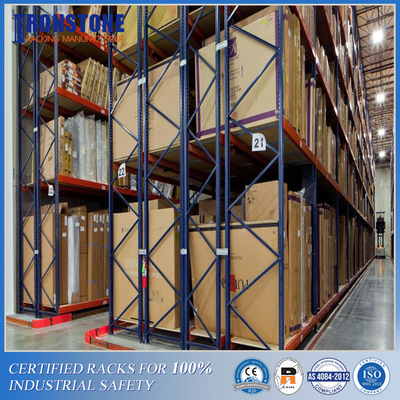 Giá đỡ Pallet hợp nhất bằng kim loại sâu đôi với hàng tồn kho kép