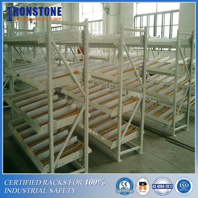 Giá đỡ hậu cần lưu lượng thùng carton trọng lực đa cấp để giảm thiệt hại