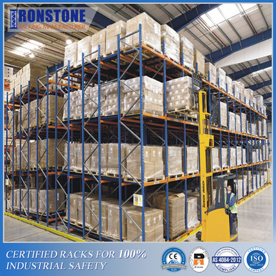 Hệ thống giá đỡ bằng thép đẩy lùi trọng lực tùy chỉnh ODM với bộ lưu trữ chuyên sâu
